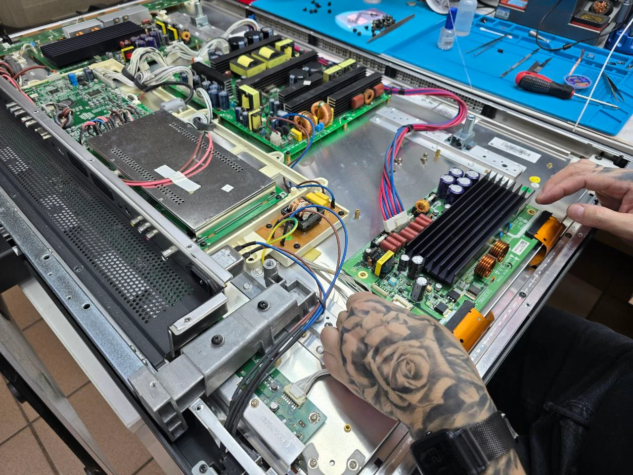 Плата блока питания до ремонта